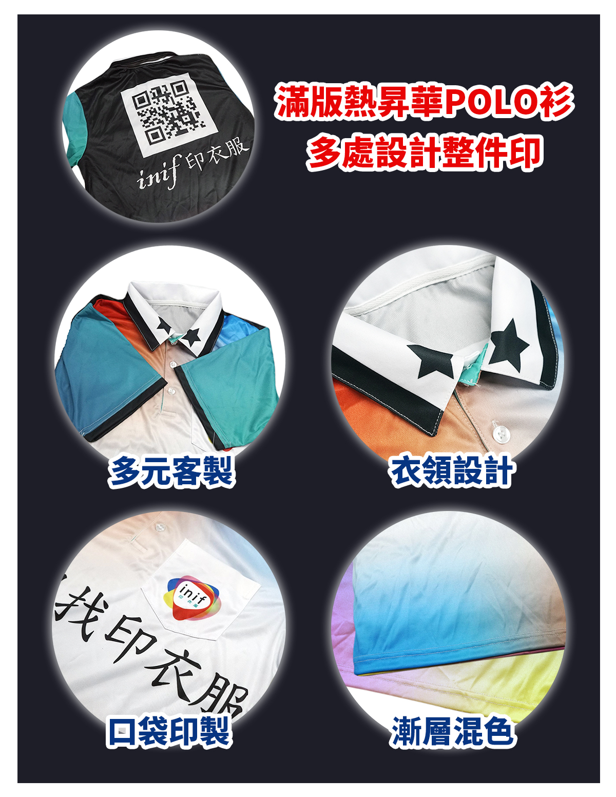 滿版熱昇華Polo衫(無法急件)